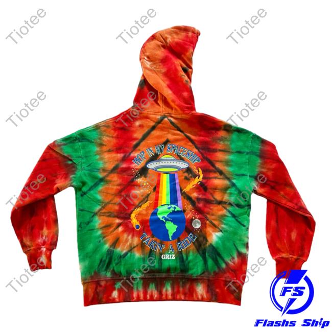 Official My Name Is Griz Shop Griz Spaceship Ufo-Dye Oversized Sweatshirts Tie Dye Mynameisgriz