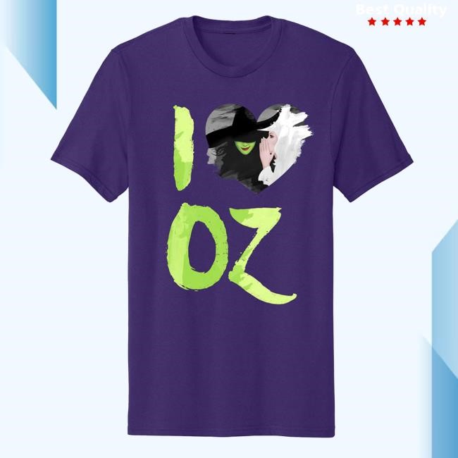 Wicked Unisex I Heart Oz Purple Short Sleeve Shirt Wicked the Musical Shop