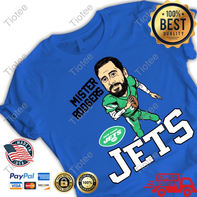 Official New York Jets Aaron Rodgers Homage Green Caricature Tee Shirt New York Jets Aaron Rodgers Homage Green Caricature T Shirt