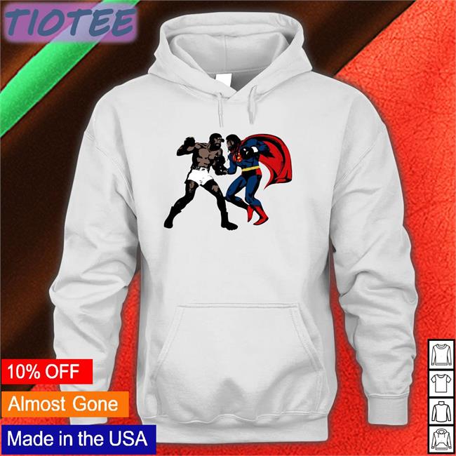 Nore Wearing Kanye Muhammad Fighting Tremaine Superman Tee
