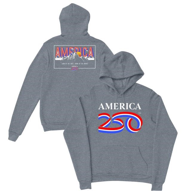 Cozy Land Of The Free Home Of The Brave Unisex Hoodie America250 Community Gear