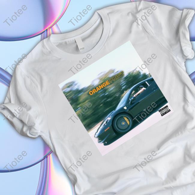 Orange Print Album Sweatshirt