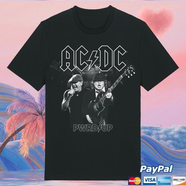 Official Ac Dc Merch Store Ac/Dc B&W Photo 2024 Tour T-Shirt Ac Dc Shop Acdc Clothing