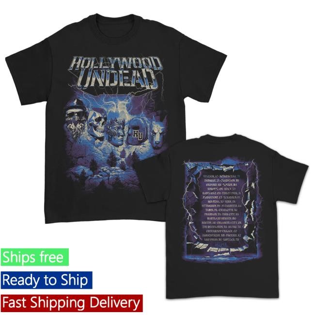 Official Hollywood Undead Merch Store Mount Crushmore 2024 Tour Hot Shirt (Black) HollywoodUndead