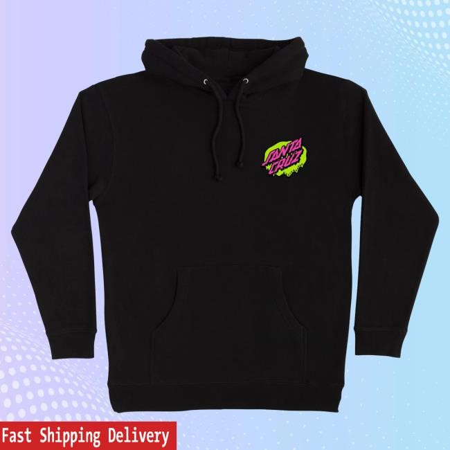 Santa Cruz Slime Scream Hoodie Black Old Skull Skateboards Collection