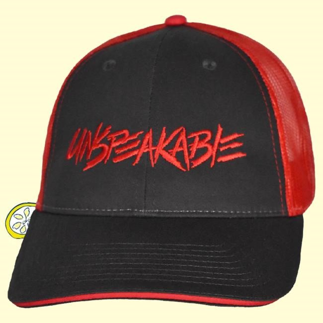 Official Unspeakable Dark Grey Hat W/Red Font