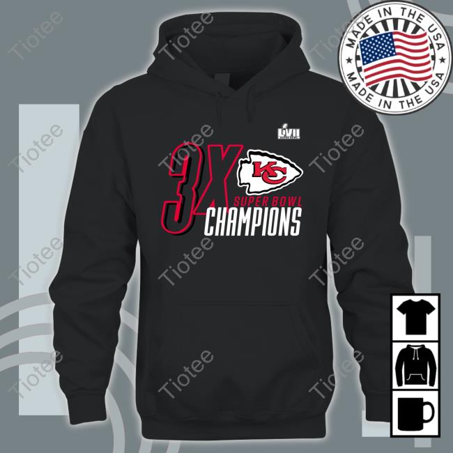 3X Super Bowl Champions Kansas City Chiefs Three Time World Champ Long Sleeve T Shirt