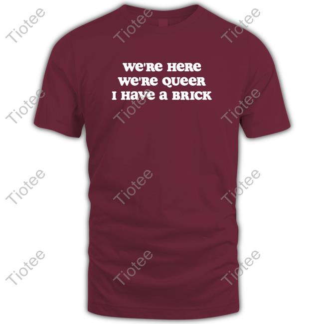We're Here We're Queer I Have A Brick Hoodie