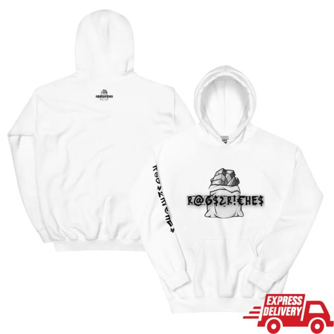 Rags 2 Riches Mono White Hoodie