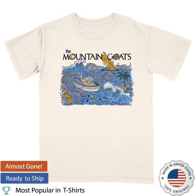 Official Hello Merch The Mountain Goats Sea Monster Ivory Tshirt HelloMerch