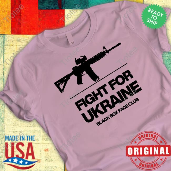 Fight For Ukraine Black Box Face Club Hoodies