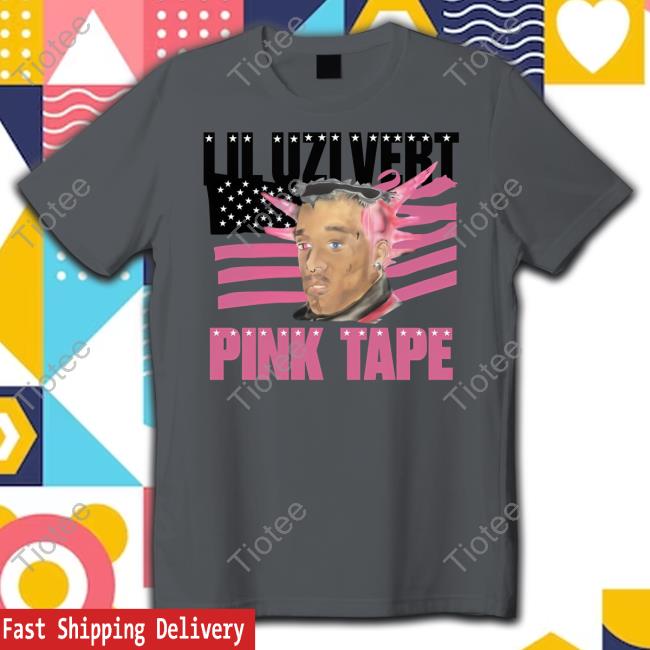 Lil Uzi Pink Tape Black Portrait Hoodie