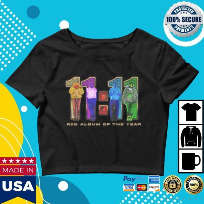 Official Chris Brown Merch Store Chris Brown Best R&B Album (11:11 Deluxe) Women’S Crop Hot Shirt Black