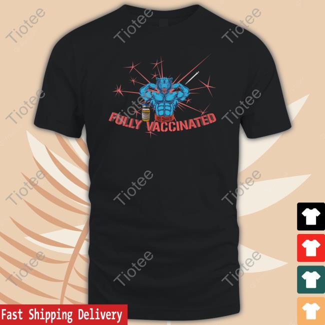 Fully Vaccinated Text Long Sleeve Tee Unprofessional Apparel