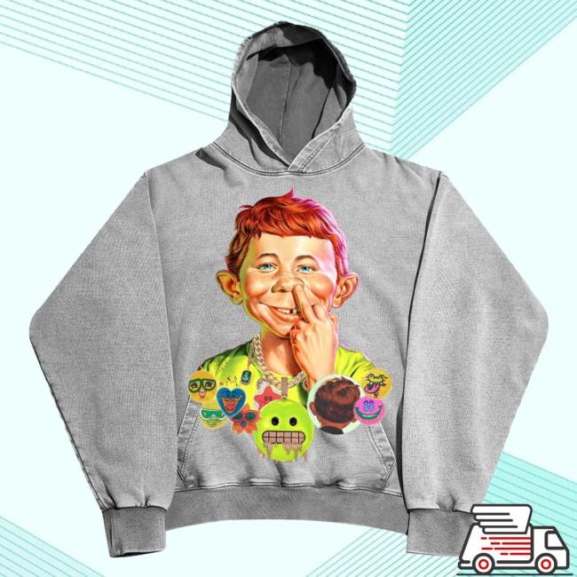 Official Noissey Merch Noissey High quality Bad Boy Hip-Hop Style Distressed Print Pullover Hoodie