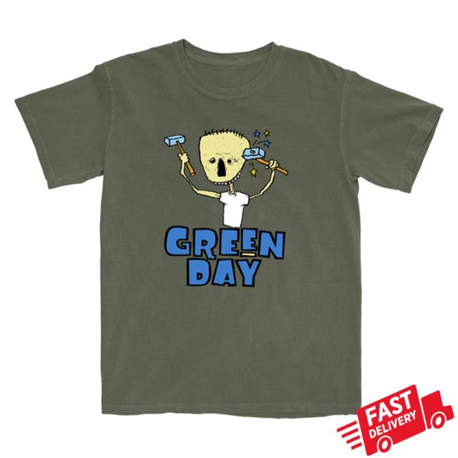 Official Green Day Merch Store Shop Green Day Nimrod Vintage Hammer New Shirt GreenDay