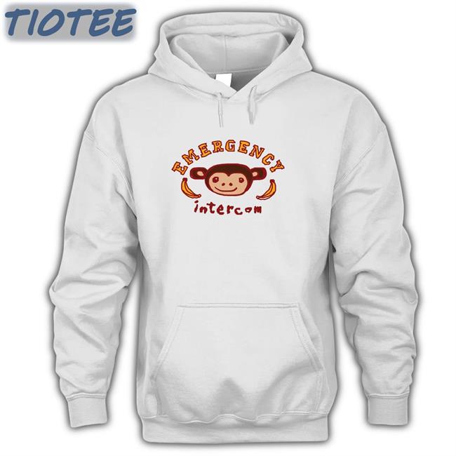 Emergency Intercom Merch Monkey Emergency Intercom Unisex White Sweatshirt
