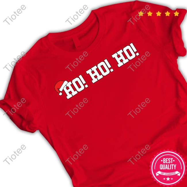 Heather Harmon Wearing Ho Ho Ho T Shirt