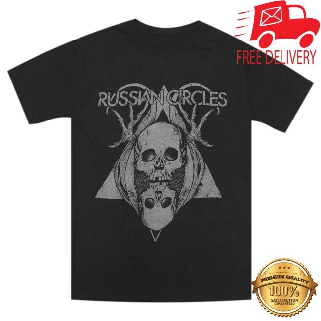 Official Hellomerch Russian Circles Skulls Black Tri-Blend Shirt Hello Merch