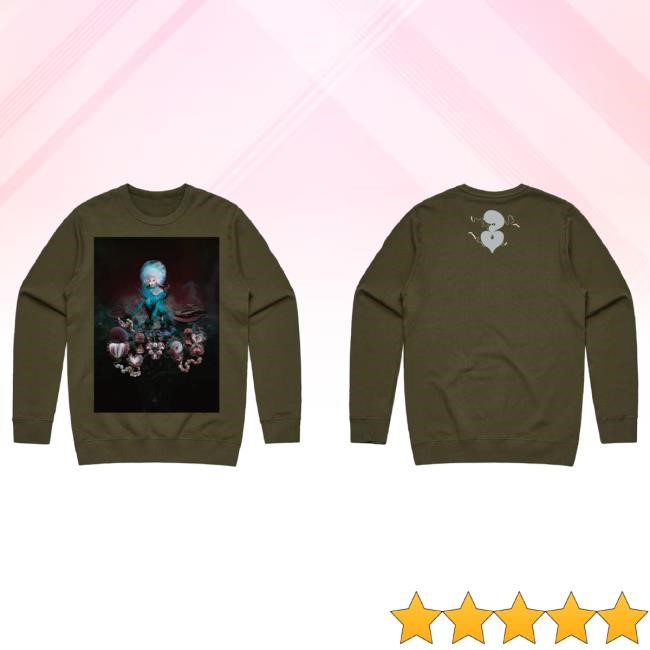 Fossora Merch – Olive / Army Pullover Sweatshirt Björk Official Store