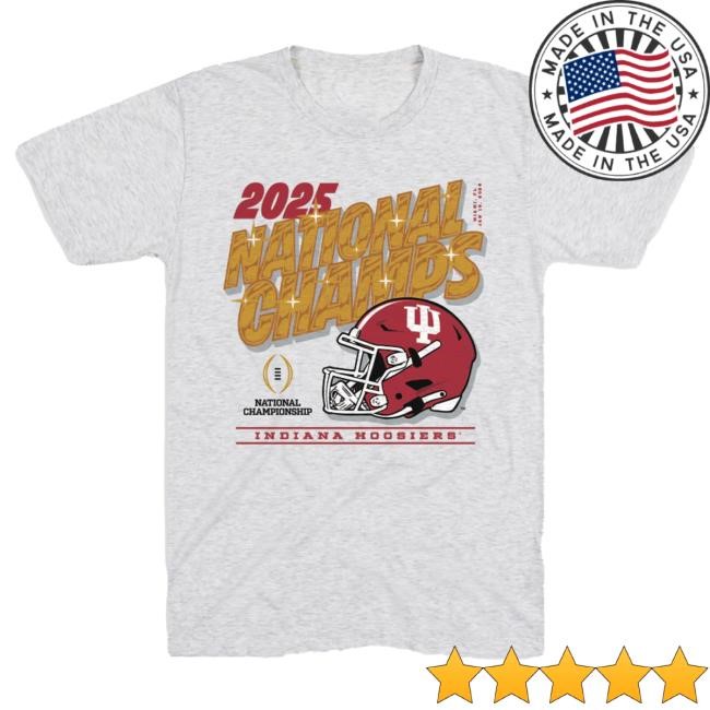 Official 2025 CFP National Champs Indiana Hoosiers Gold Tee Homefield