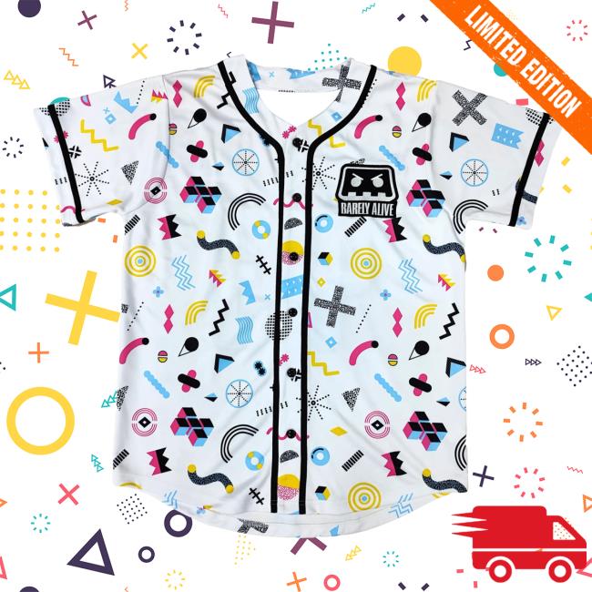 Barely Alive 413 White Baseball Jersey