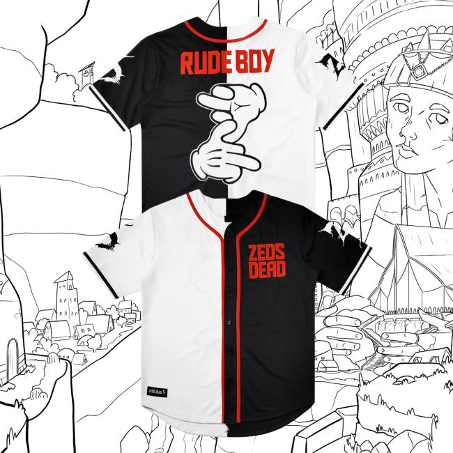 Official Zeds Dead Merch Zeds Dead - Rude Boy - 2 Tone Baseball Jersey Hot Shirt