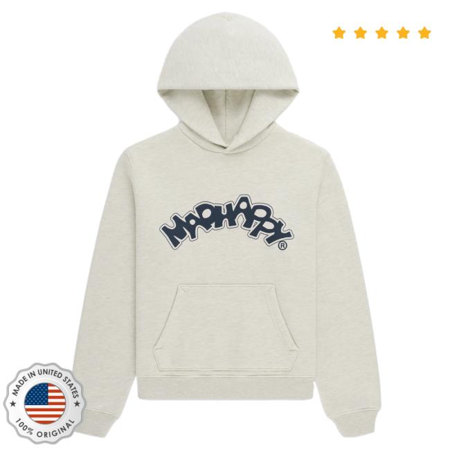 Official Madhappy Clothing Merch Store Our Seasonal Graphics Burst Popover Sweatshirt Oatmeal Mad Happy Shop