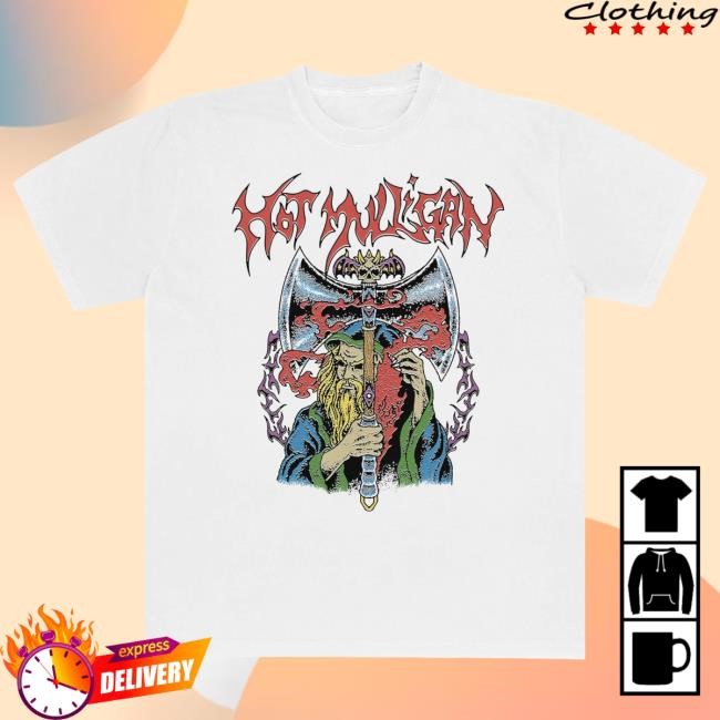 Official Hot Mulligan Merch Wizard White Tees