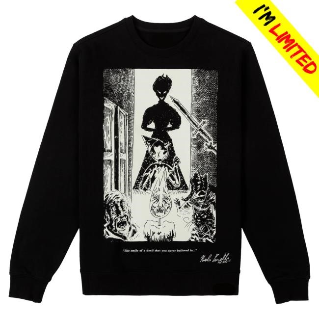 Official Dropout Tv Dropout Merch Store Stepmother Crew neck Sweatshirt Black