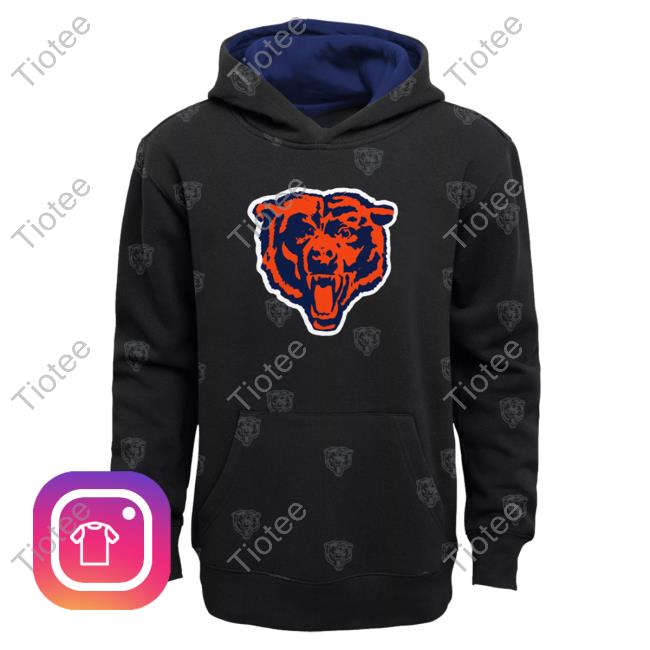Official Dick's Sporting Goods Clothing Shop Store Mitchell & Ness Chicago Bears All Over Print Black Pullover Sweatshirt 3D AOP Dickssportinggoods Merch