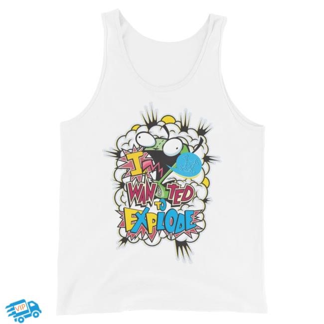 Official Paramount Merch Store Invader Zim I Wanted To Explode Adult Tank Top T-Shirts Paramount Clothing Shop