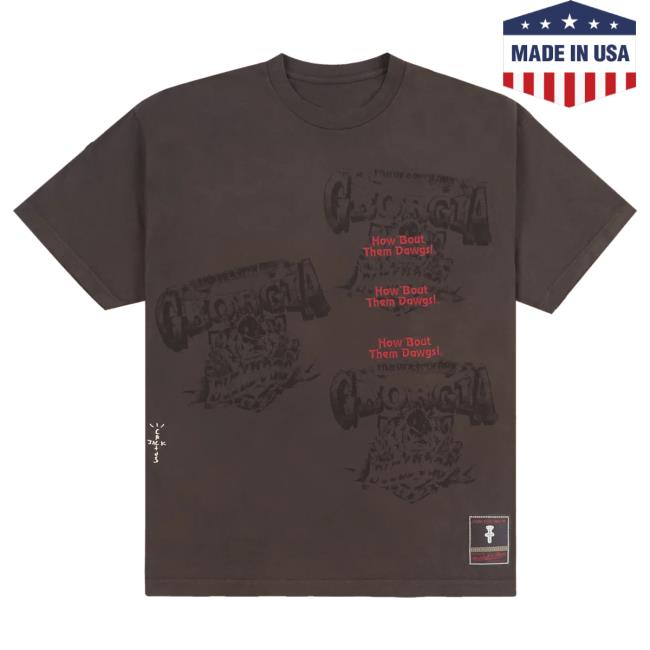 Official Travis Scott Utopia Merch Store CJ X M&N X UNIVERSITY OF GEORGIA SEAL T-Shirts Travis Scott Apparel Clothing TravisScott