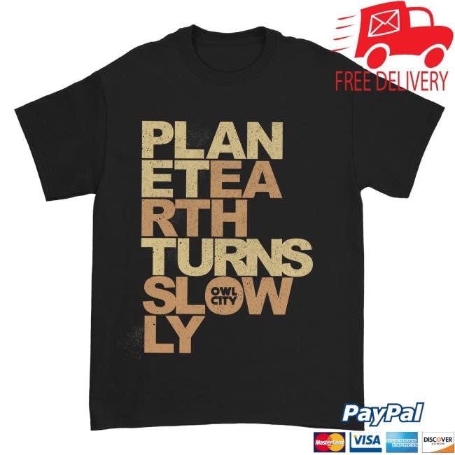Official Owl City Merch Store Planet Earth Turns Slowly New T-Shirt Owl City