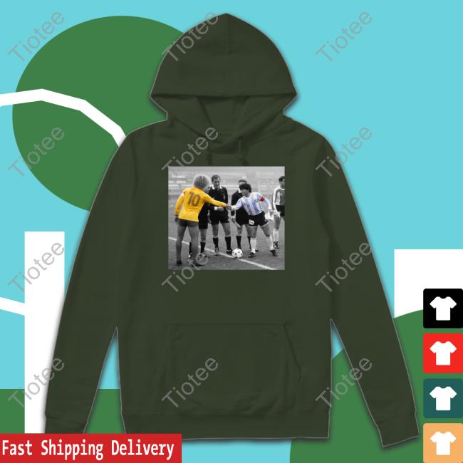 Aleliparoti Carlos Valderrama With Diego Maradona Tee Shirt Captain's Circle Aleliparoti Carlos Valderrama X Diego Maradona Shirts Nico Cantor