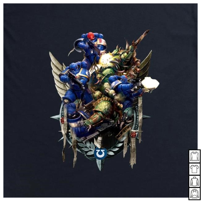Warhammer Ultramarines Versus Death Guard Hoodie Icon