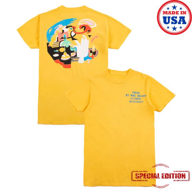 Official Mac Miller Merch Store Mac Miller Faces T-Shirt Mac Miller Clothing Apparel Shop MacMiller