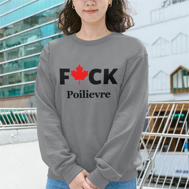 Resistance R Us Fuck Poilievre Long Sleeved Canadian Maple Leaves