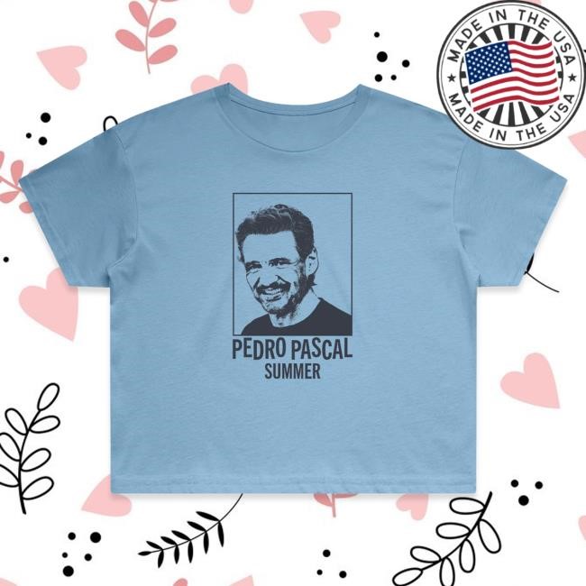 Official Super Yaki & Rachel Leishman Present: Pedro Pascal Summer - Crop Tee Carolina Blue SuperYaki