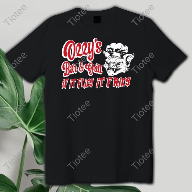 Ozzy's Bar And Grill If It Flies It Fries Long Sleeved T-Shirt
