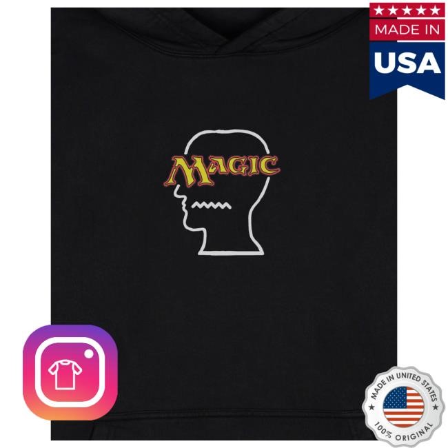 Official Brain Dead Merch Store We Are Brain Dead x Magic: The Gathering Logo Lockup Pullover Hoodie - Black