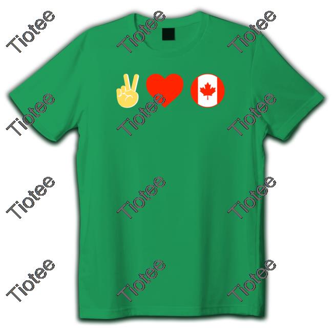 Peace Love Canada Shirt Black