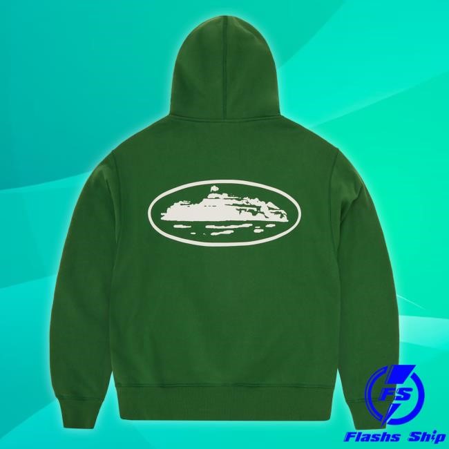 Official Corteiz Island Zip Pullover Hoodie [Green]