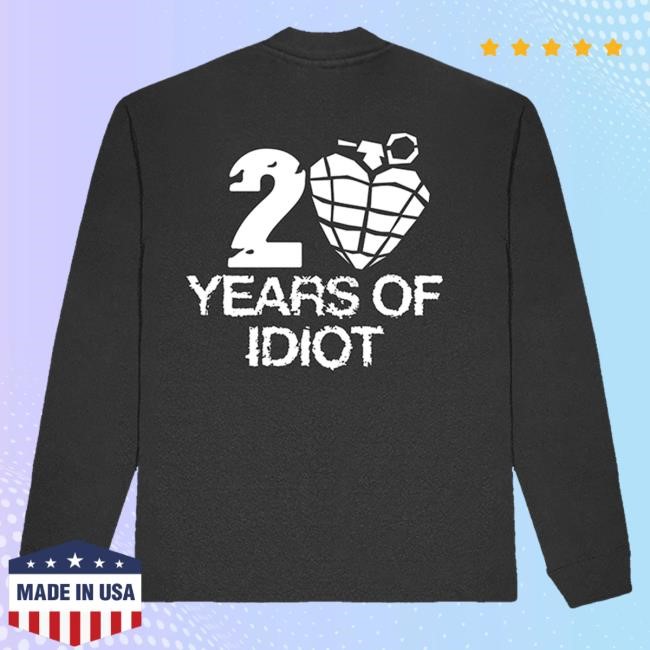 Greenday 20 Years Of Idiot LS Shirt Greenday 20 Years Of Idiot Shirt