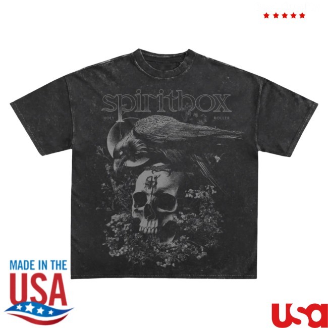 Holy Roller Bird Skull Tee Black