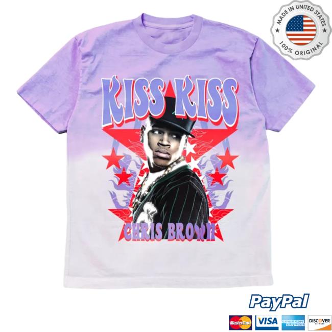 Official Chris Brown Merch Kiss Kiss Lovey Dovey Ombre Lavender Hoodie Shopchrisbrown