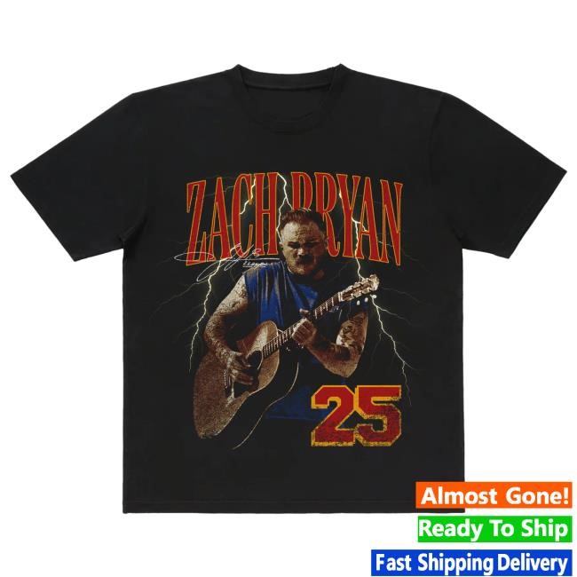Official Zach Bryan ZB 2025 Lightning Tshirt