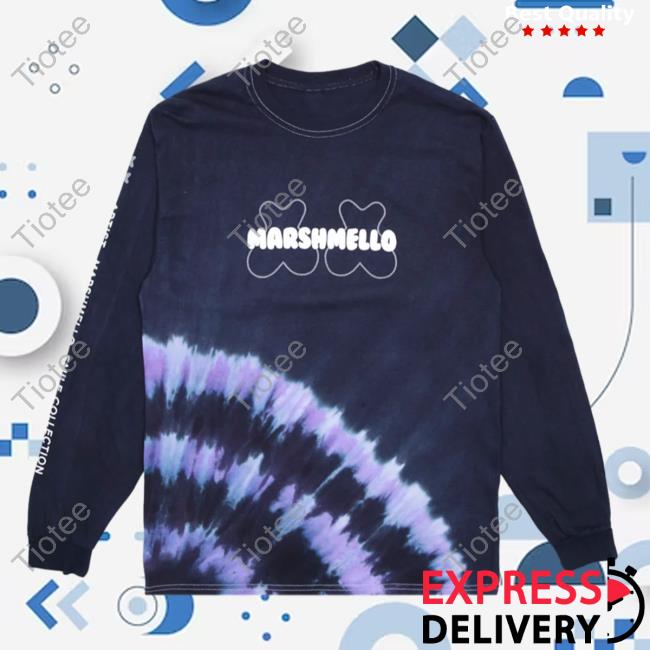 Official Marshmello Music Clothing Store Shop Mello Spot Tie Dye L/S Sweater Black Marshmellomusic Merch