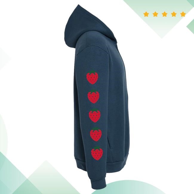 Musical Style Laufey Strawberry Zip Hoodie