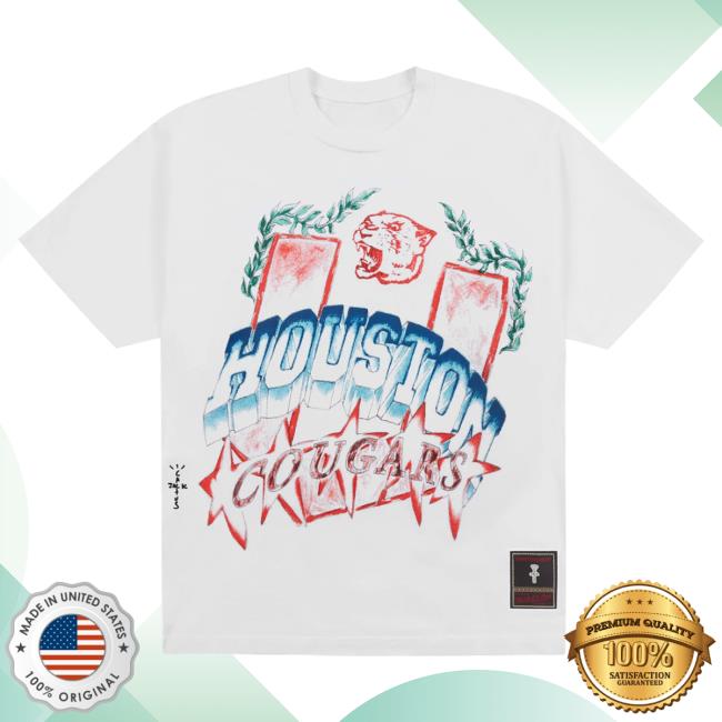 Official Travis Scott Utopia Merch Store CJ X M&N X UNIVERSITY OF HOUSTON HANDDRAWN Shirts Travis Scott Apparel Clothing TravisScott